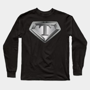 Steel Plated Diamond Shaped T Long Sleeve T-Shirt